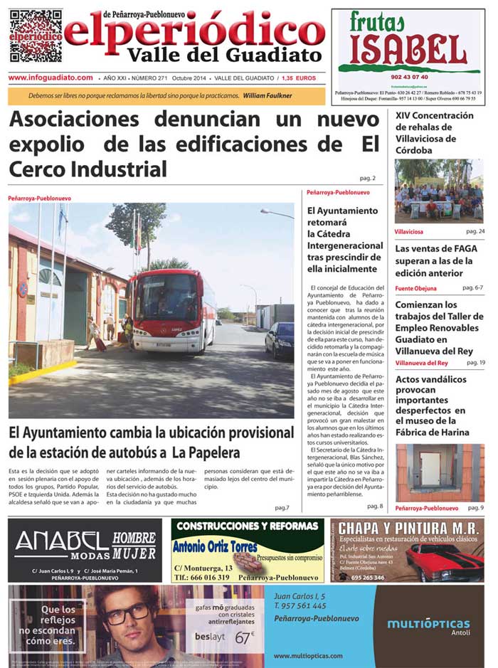 Ya puedes conseguir tu ejemplar de elPeridico del Valle del Guadiato