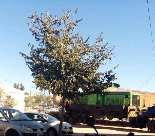 Cami�n con la m�quina cargada destino Almac�n Central hoy jueves