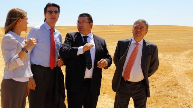 Cospedal, Soria, el alcalde de Villar de Caas y Francisco Gil-Ortega