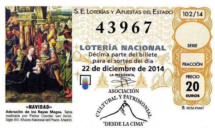 Pago participaciones premiadas Asociaci�n Desde la Cima